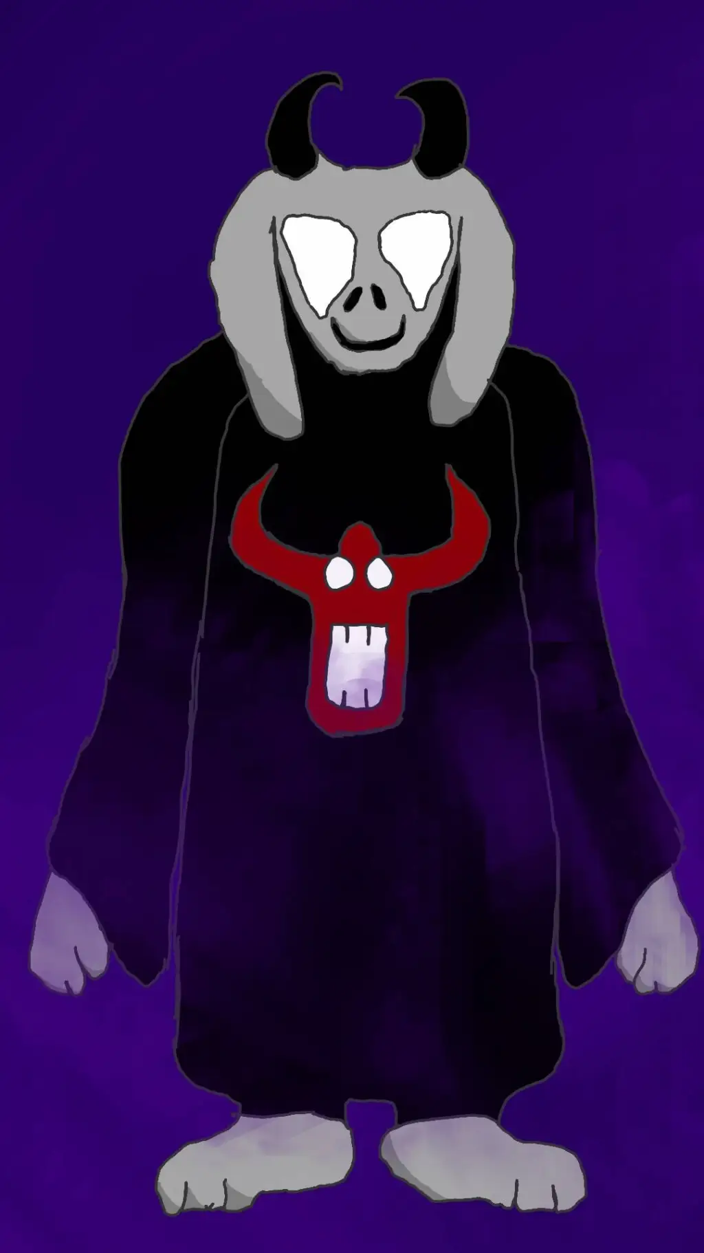 ai character: VIRUS Toriel background
