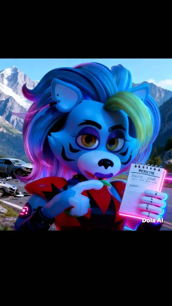 ai character: Roxi policía  background