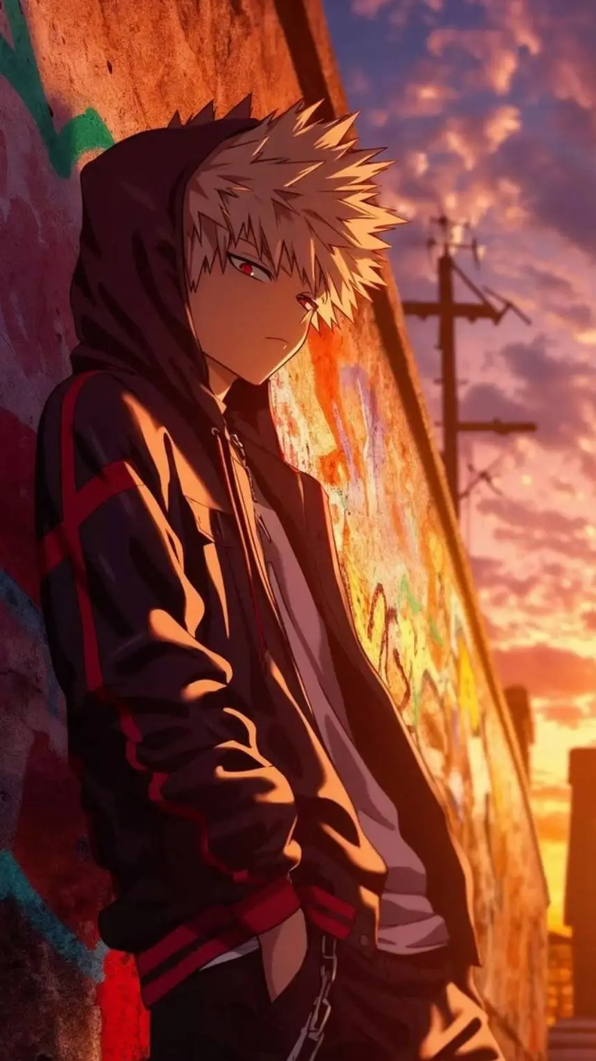 ai character: bakugo❤️ background
