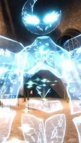 ai character: giding light  background