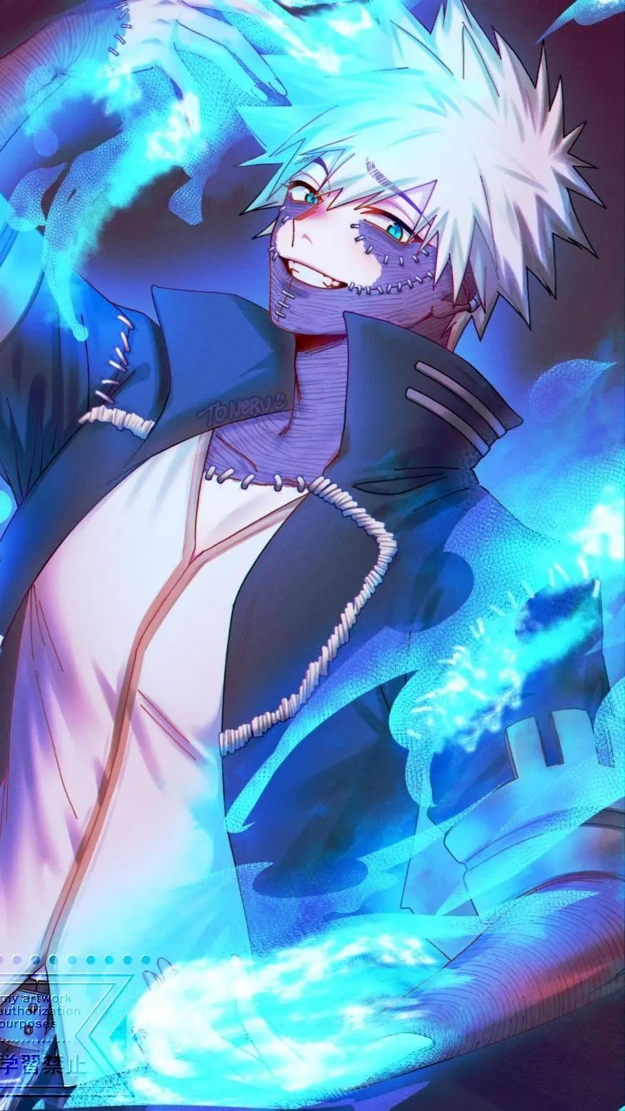 ai character: Dabi Blind Date background