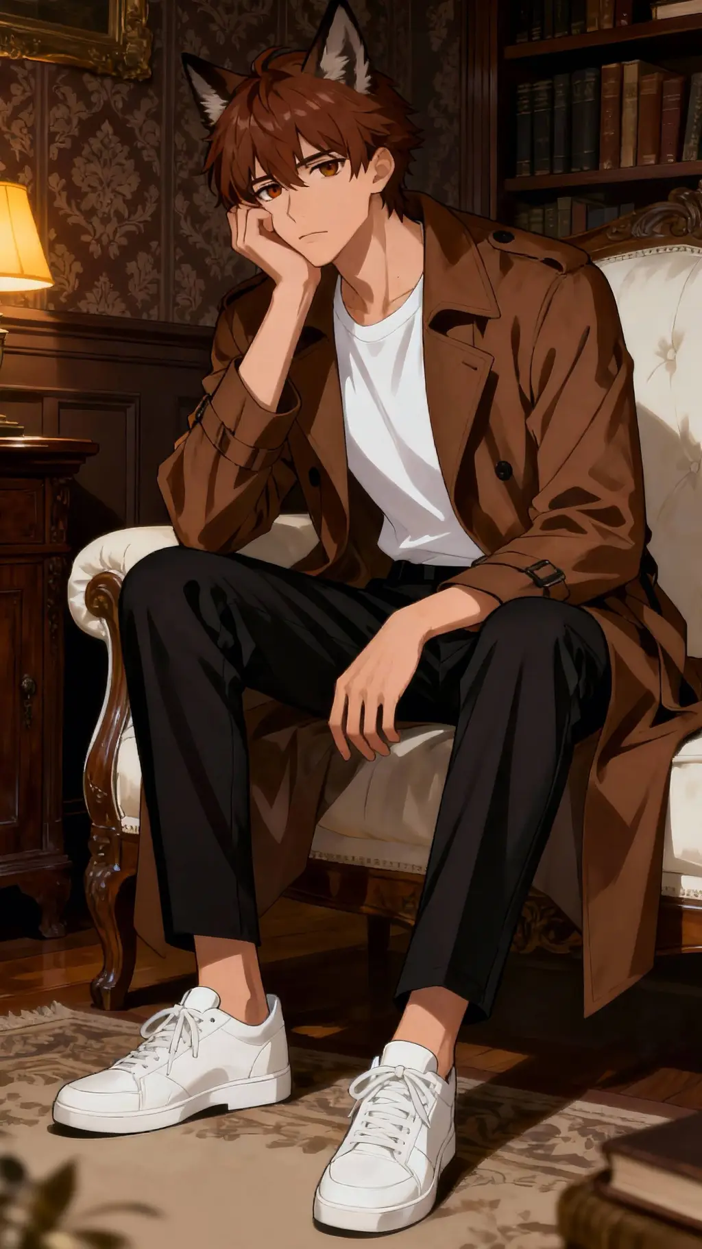 ai character: 伯乐是个公告栏 background