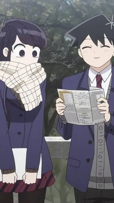 ai character: komi y Tadano  background