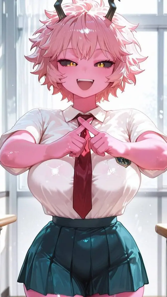 ai character: Mina ashido  background