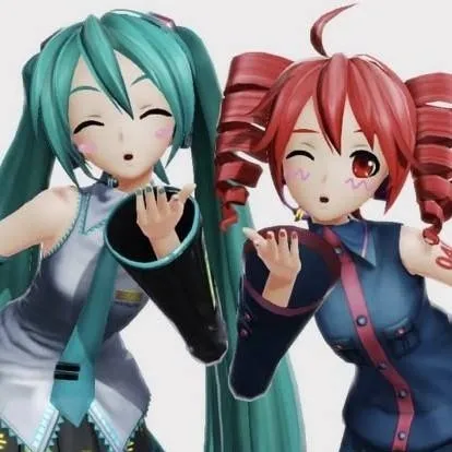 chat with ai character: miku and teto