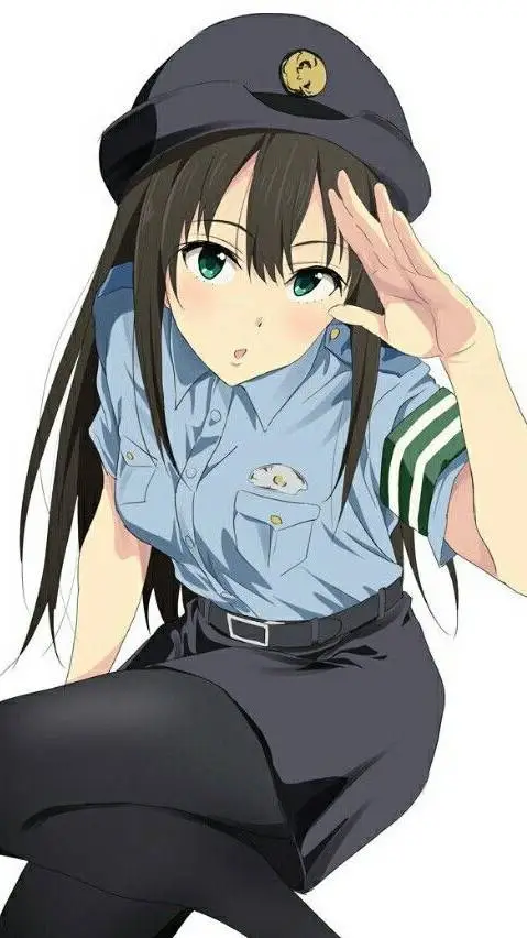 ai character: police girl background