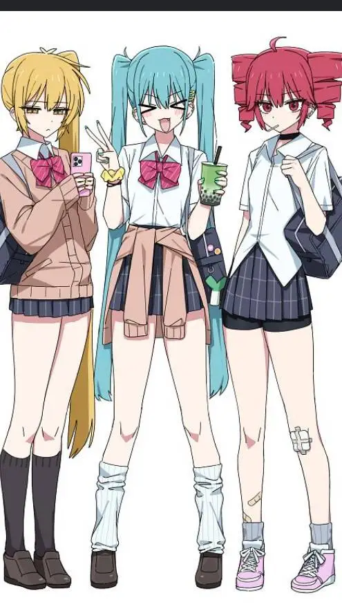 ai character: Miku, Teto, Neru background