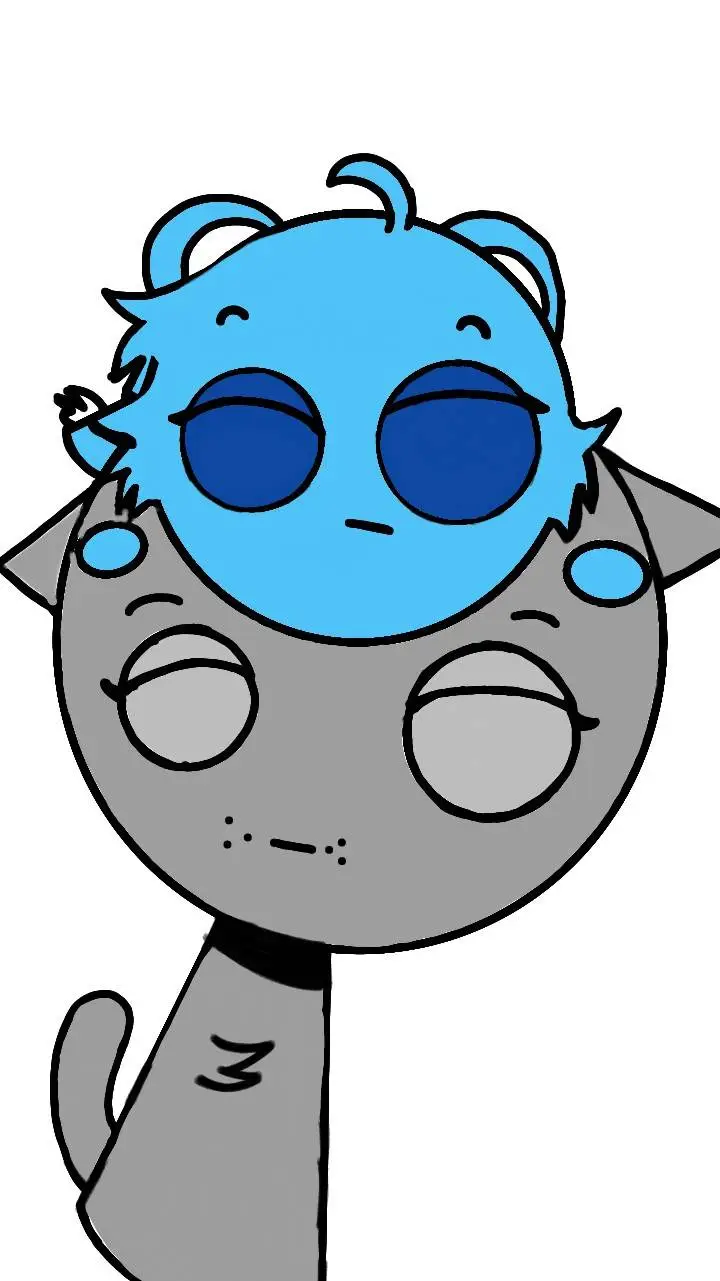 ai character: Grey and sky soul background