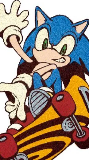 ai character: SONIC SKATES!!  background