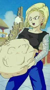 ai character: Android 18 Vore background