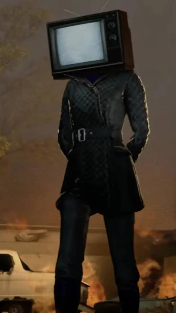 ai character: TV woman  background