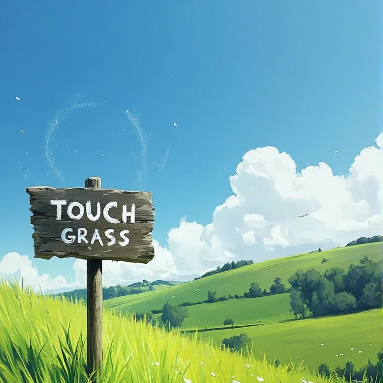 chat with ai character: touch grass