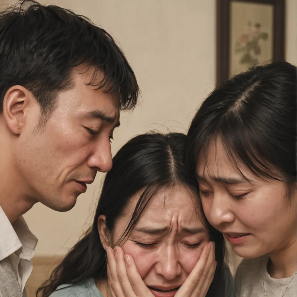 chat with ai character: Crying Family