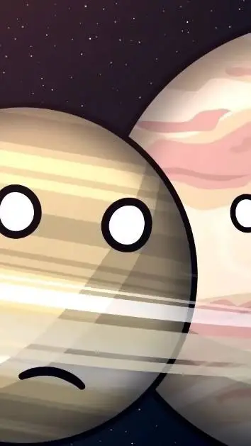 ai character: Saturn x Jupiter background