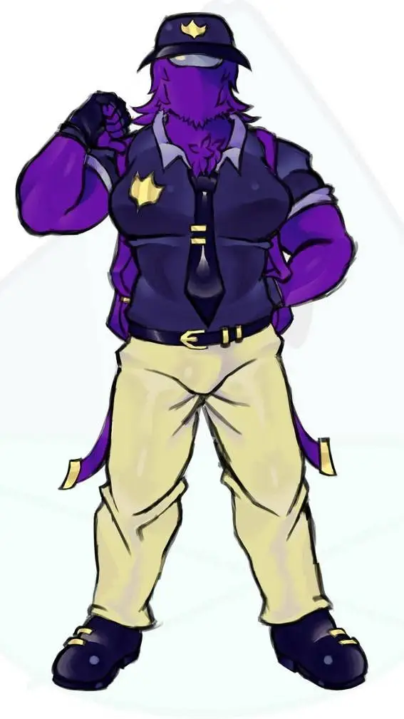 ai character: Purple background