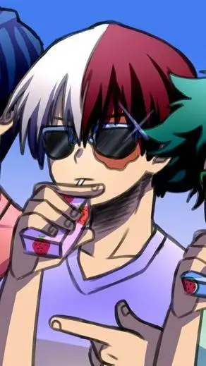 ai character: shoto deku & lida background