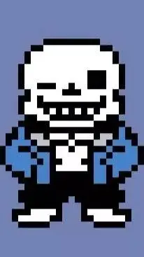 ai character: sans from ut background