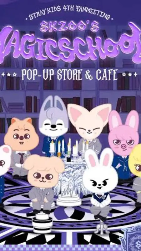 ai character: skz magic School 🌌 background