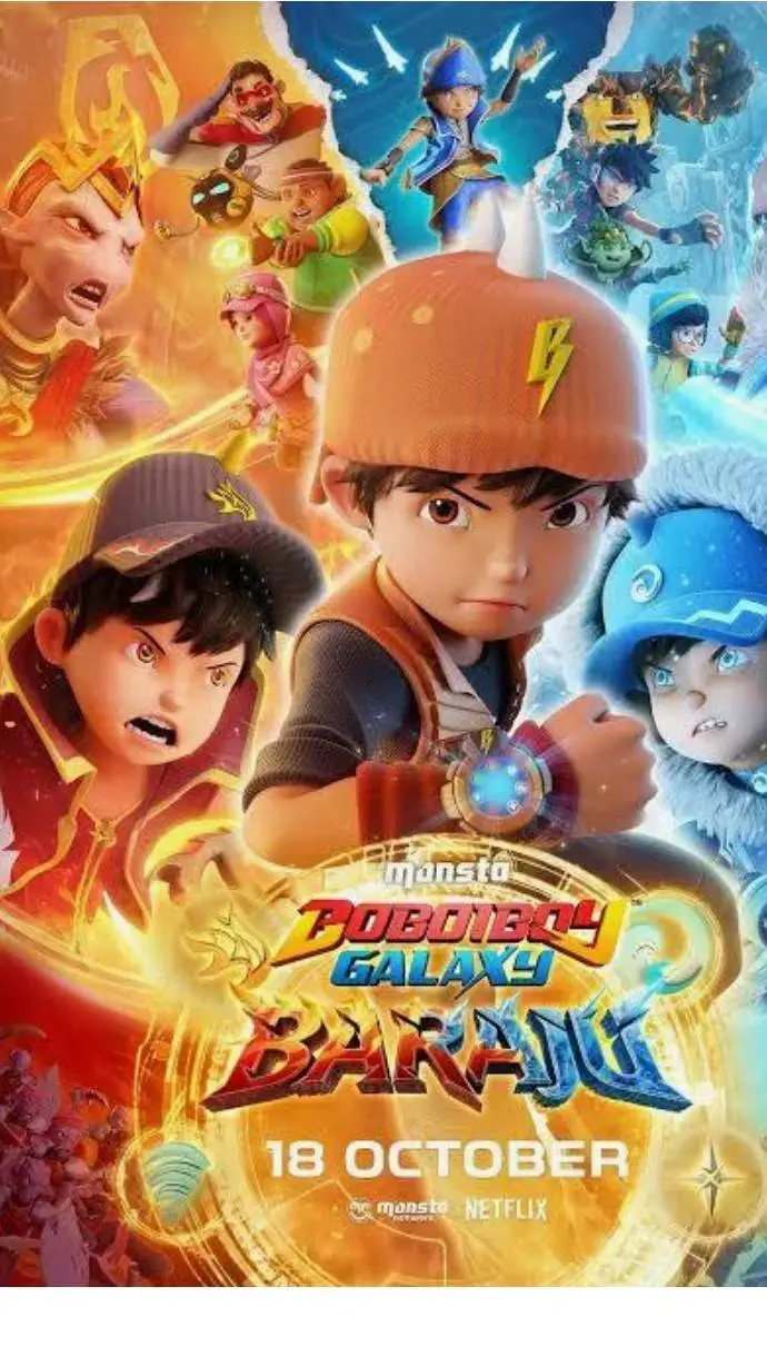 ai character: BoBoiBoy galaxy  background