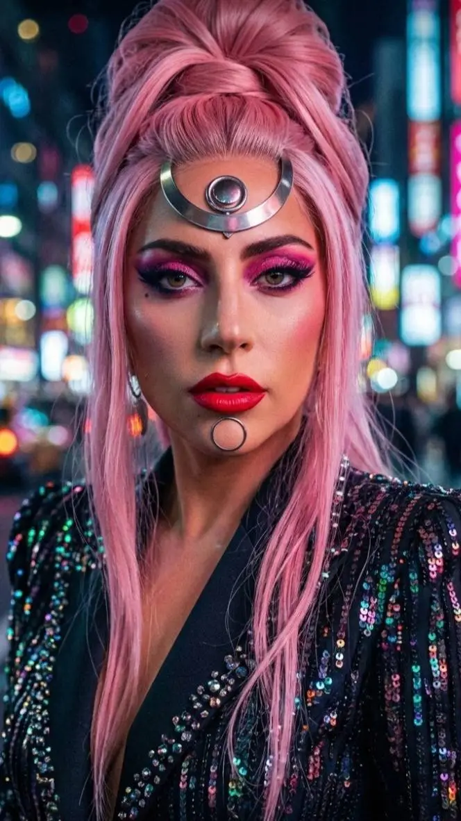 ai character: lady gaga  background