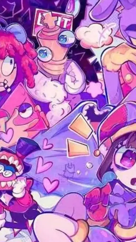 ai character: digital circus background
