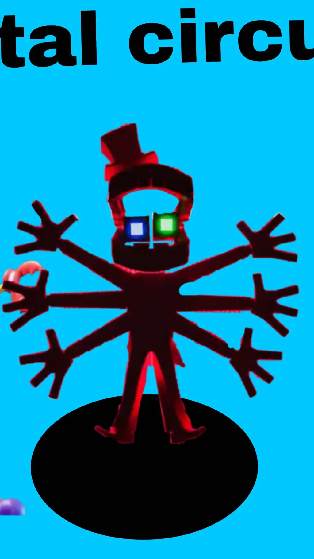 ai character: caine abstraído  background