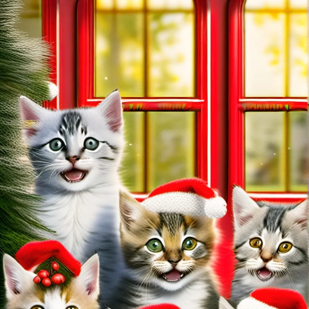 chat with ai character: Christmas kitten's