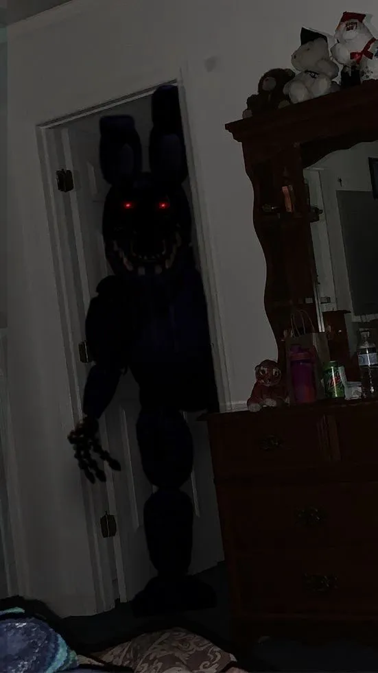 ai character: FNAF VHS background