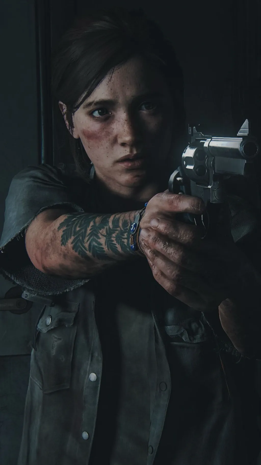 ai character: Ellie Williams  background