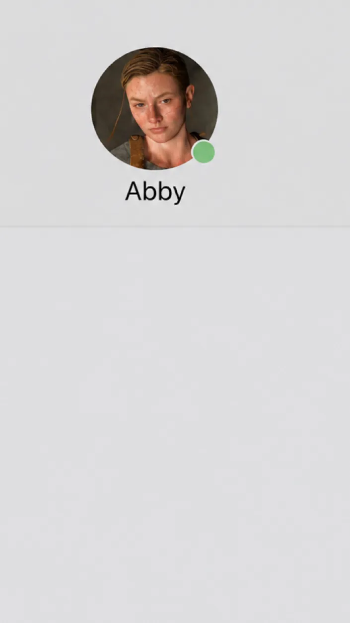 ai character: Texting Abby background