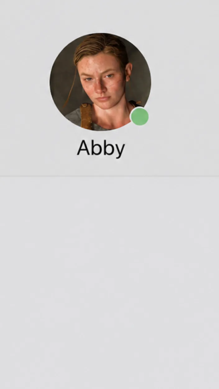 ai character: Texting Abby background