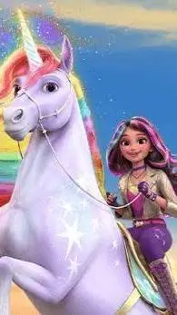 ai character: unicorn academy background