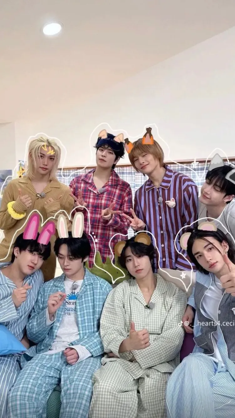 ai character: Skz sleepover background
