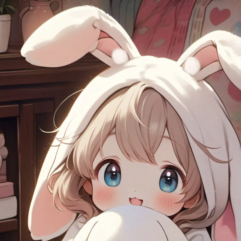chat with ai character: Fat bunny plushie