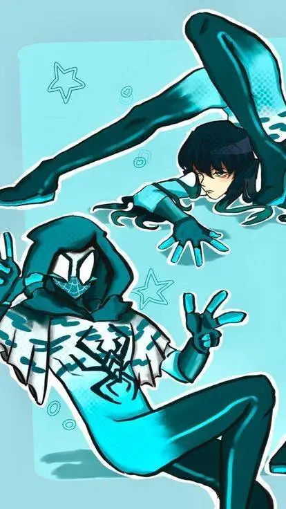 ai character: ★Tokito spiderman background