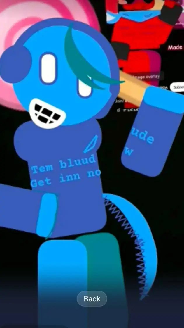 ai character: bluuudud  background