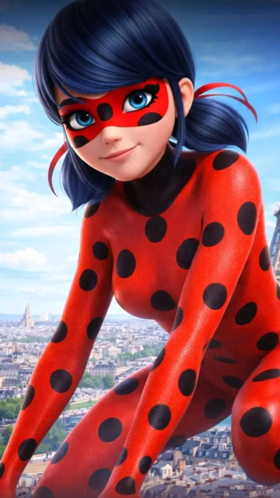 ai character: giantess Ladybug  background