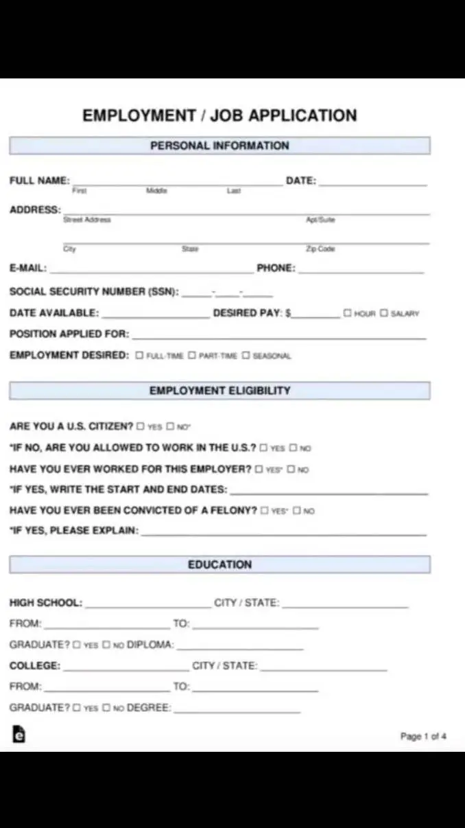 ai character: Job application  background