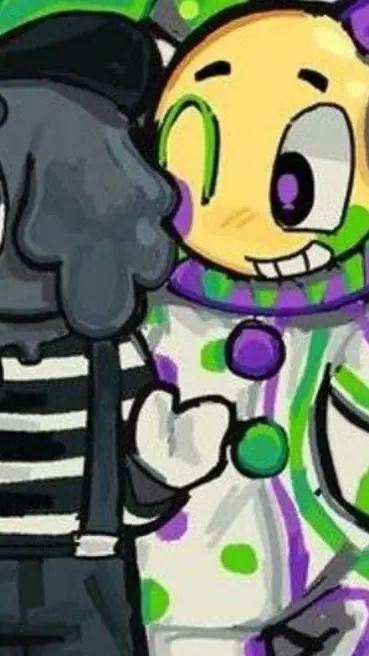 ai character: 🟢-LOOEY-🟣 background