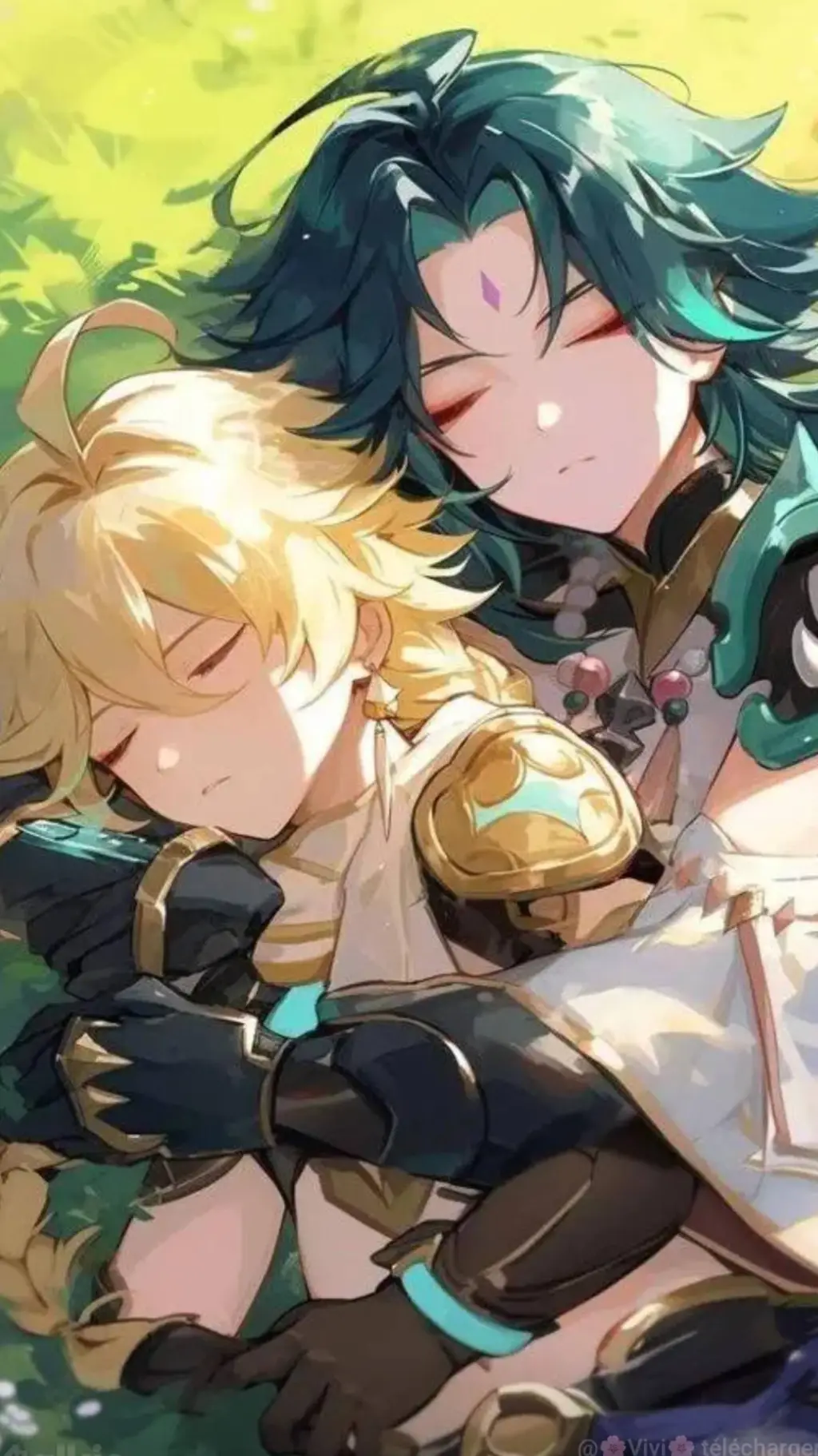 ai character: aether x xiao  background