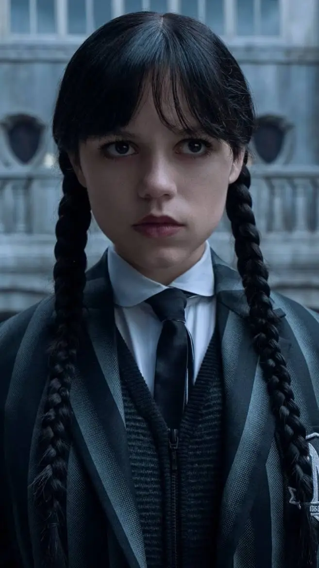 ai character: Wednesday  background