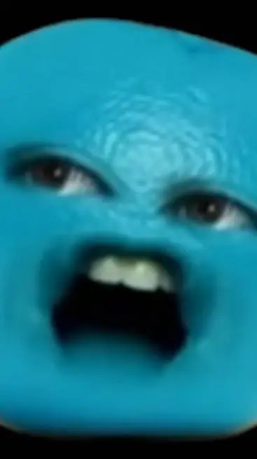 ai character: Blue orange background