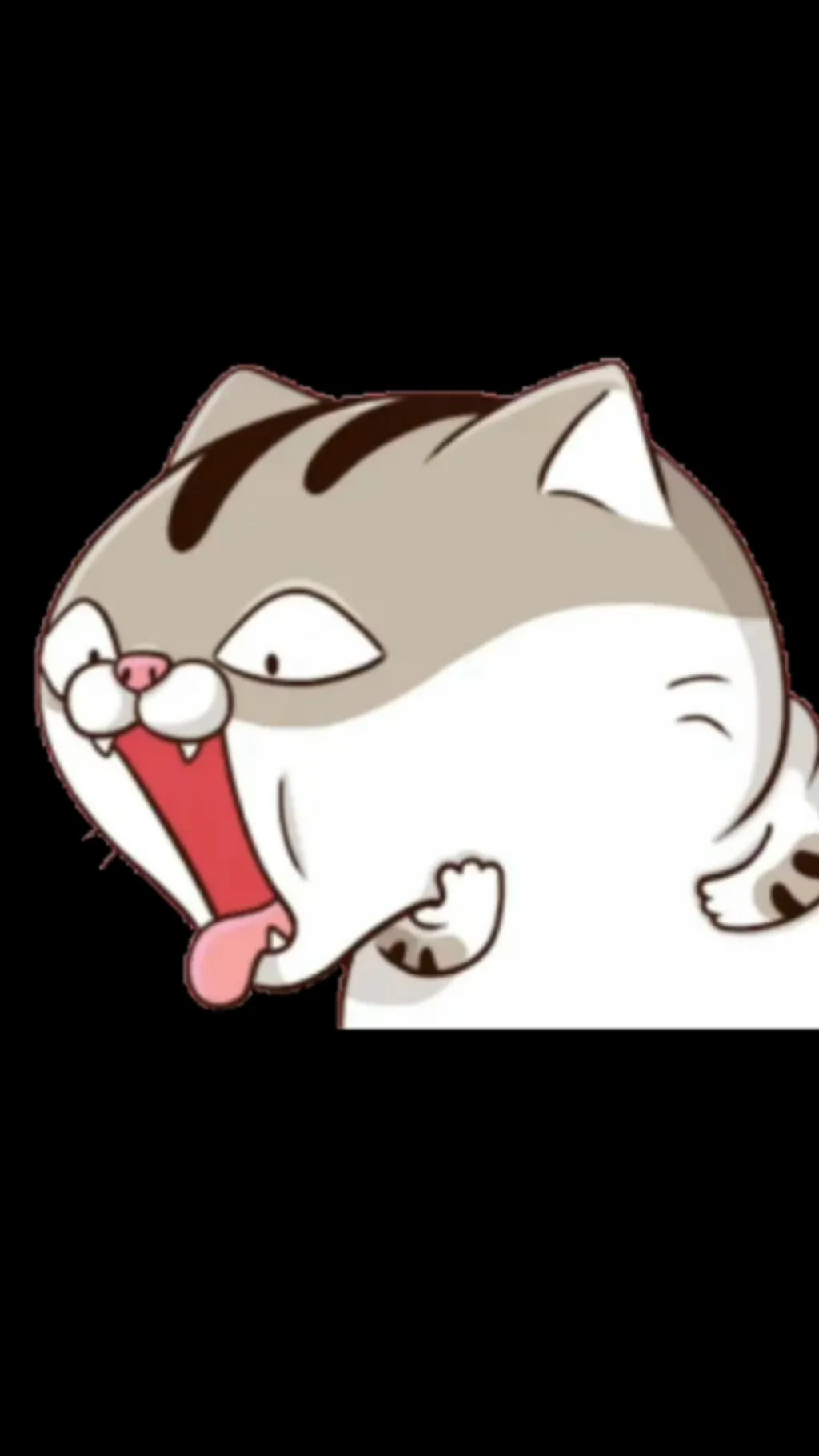 ai character: Puking cat background