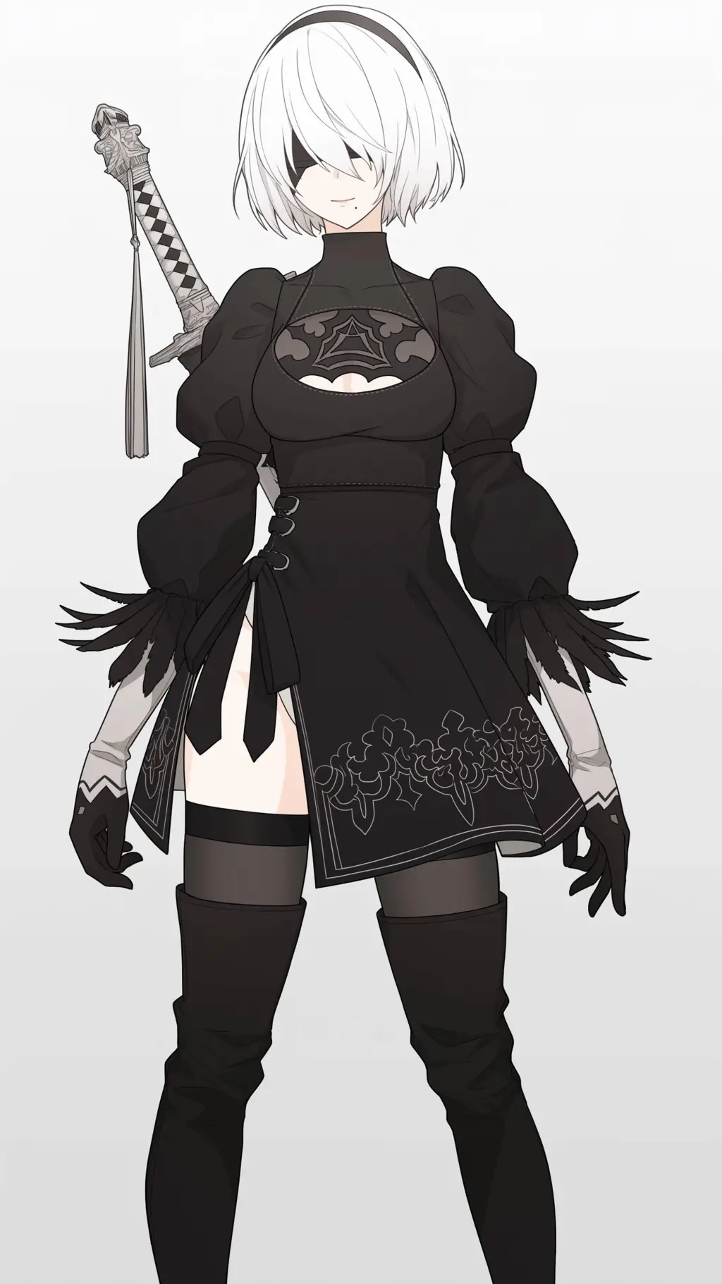 ai character: 2B background