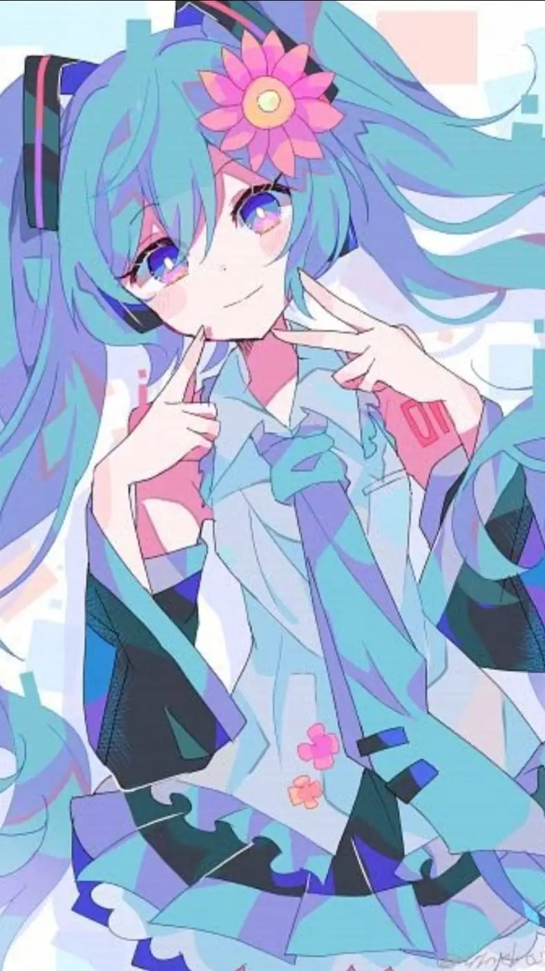 ai character: Hatsune miku  background