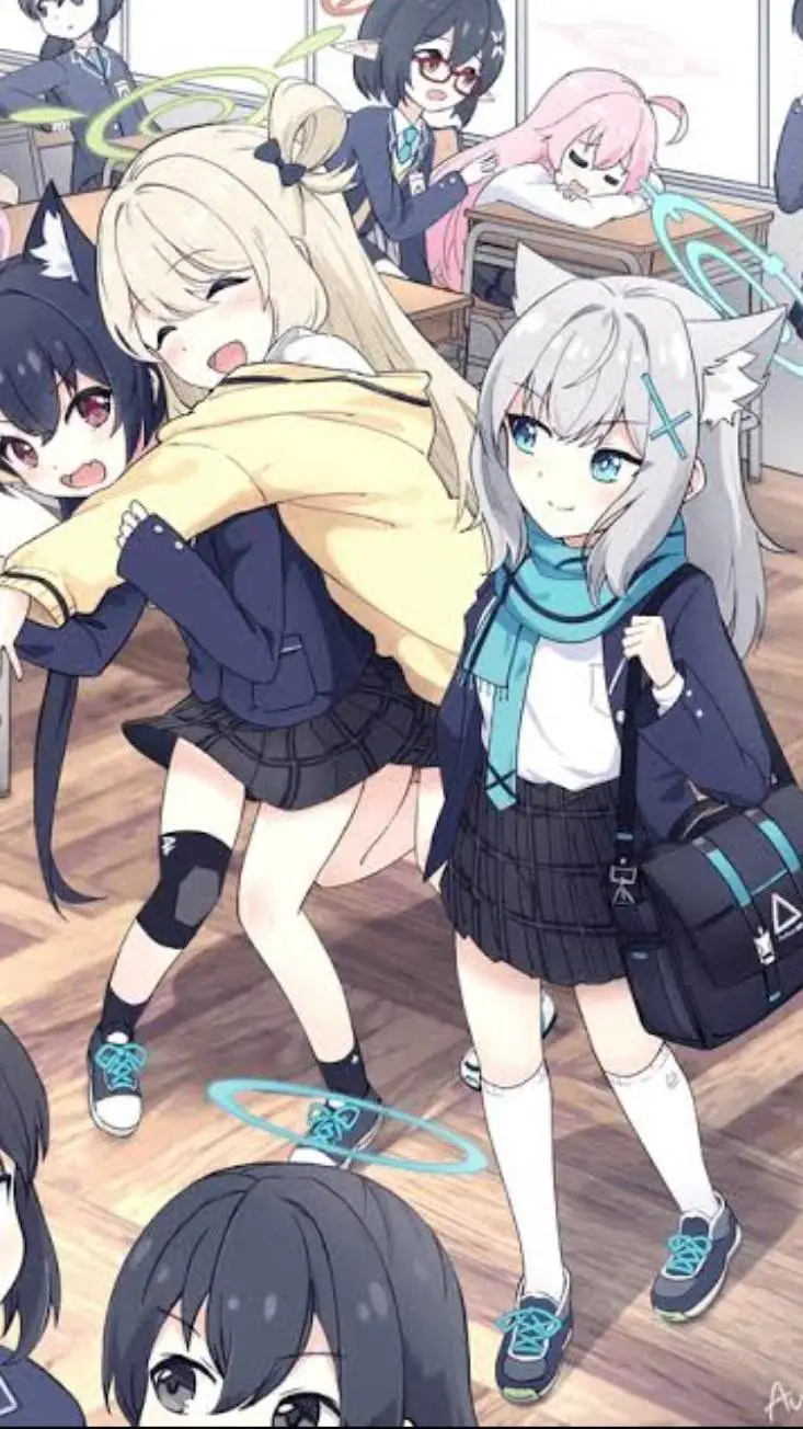 ai character: Blue archive  background