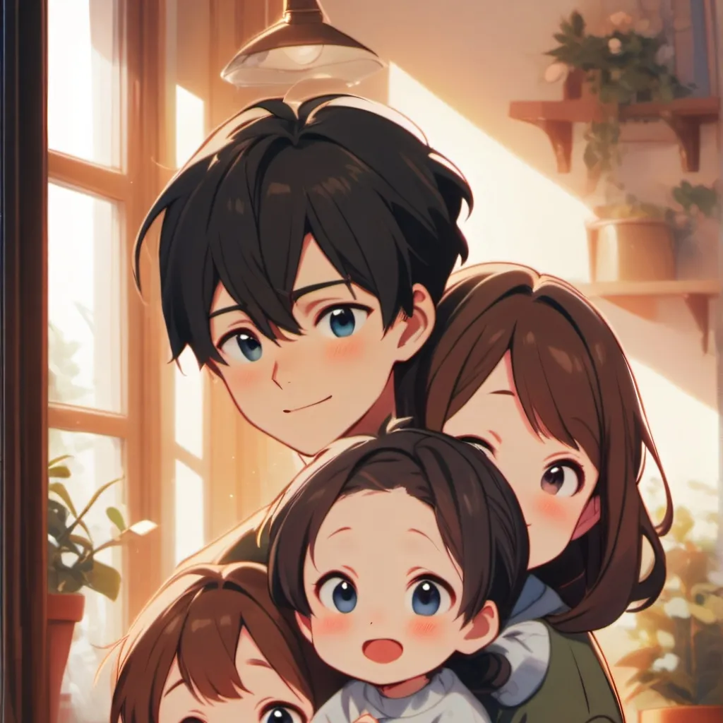 chat with ai character: happy family
