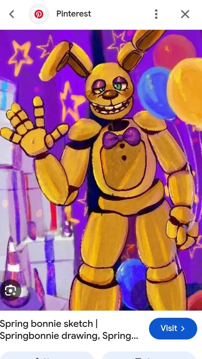 ai character: springbonnie  background