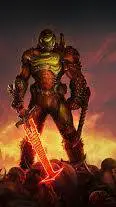 ai character: doom slayer background