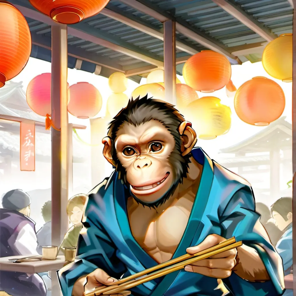 chat with ai character: ramen monkey